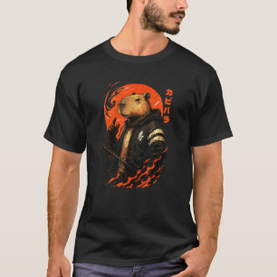Camiseta Anime japonés capibara Samurai Ninja Niños japones