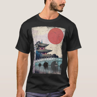 Camiseta Anime japonés del templo Japón Arte vintage de Woo