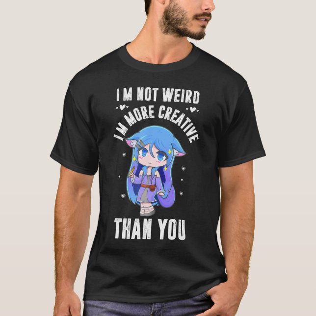 Camiseta Anime Japonés No Soy Extraño, Solo Soy Más Creativ (Anverso)