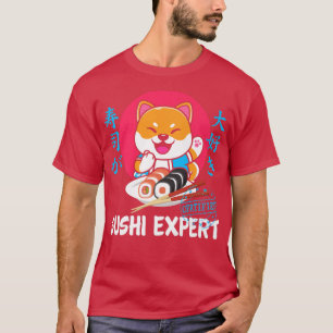Camiseta Anime japonés Shiba Inu Sushi Kawaii Otaku Perro J