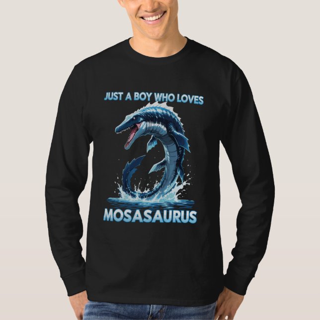 Camiseta Anime Just A Boy Who Loves Mosasaurus (Anverso)