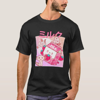 Camiseta Anime Kawaii Axolotl Strawberry Mil