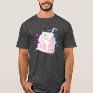 Camiseta Anime Kawaii divertido de caja de leche japonesa