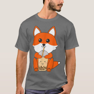 Camiseta Anime Kawaii Fox Boba Bebe Tea Bubble Chicas Ka