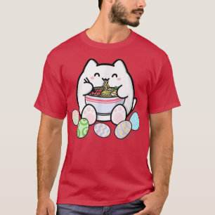 Camiseta Anime Kawaii Gato Ramen Japonés1466