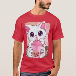 Camiseta Anime Kawaii Maneki Neko Chicas Mujeres, Bubble B