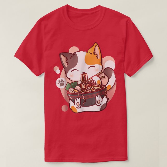 Camiseta Anime Kawaii Neko Japonés (Diseño del anverso)