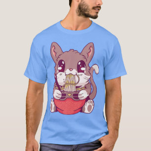 Camiseta Anime Kawaii Ramen Cat 392