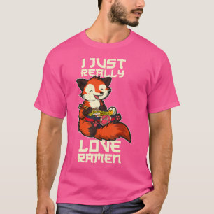 Camiseta Anime Kawaii Ramen Noodles Fox