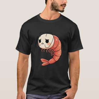 Camiseta Anime Kawaii Shrimp Chibi, Cute Grumpy Shrimp Mang