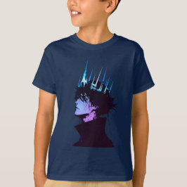 Camiseta Anime King Gothic Male Portrait with Blue Crown