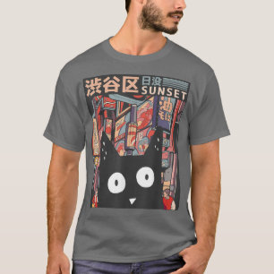 Camiseta Anime Kitten Neko Japón Manga Harajuku Otaku Graph