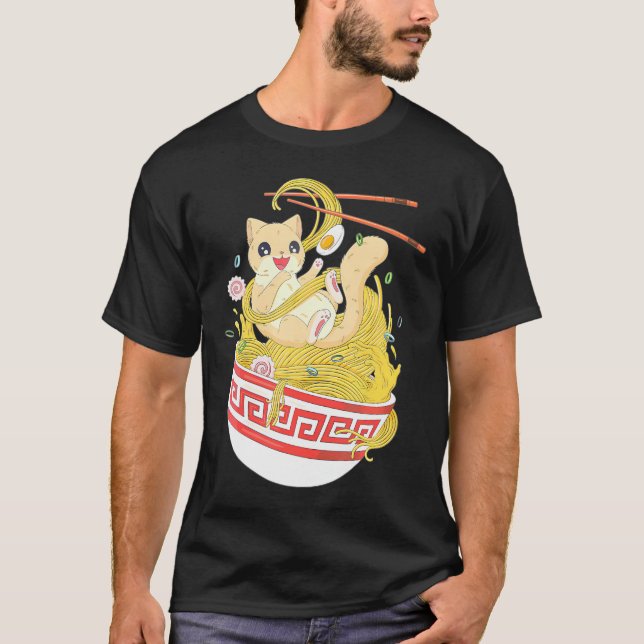 Camiseta Anime Lover Kawaii Stul Bowl Ramen Noodle Japanes (Anverso)