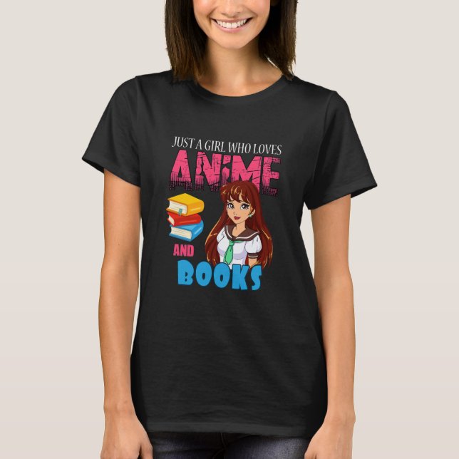 Camiseta Anime Lover Librarian Just a Girl Who Loves Anime (Anverso)