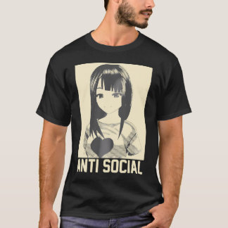 Camiseta Anime Manga Gótico japonés estético Emo antisocial