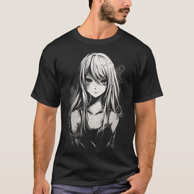 Camiseta Anime Manga Motif Pixel Art Anime (Anverso)