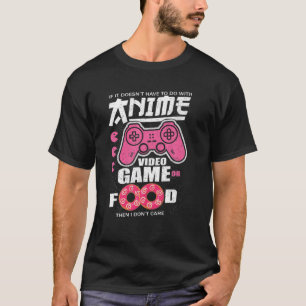 Camiseta Anime Manga Video Game Controller O Food Después I
