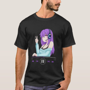 Camiseta Anime Merch Anime Chica Cosplay Music Vaporwave