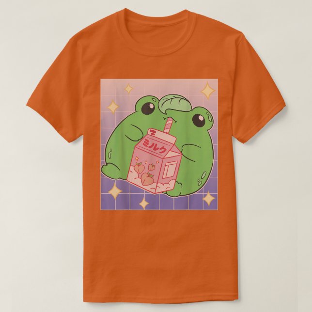 Camiseta Anime Milk Drink Peach Sweet Japan Graphic Harajuk (Diseño del anverso)