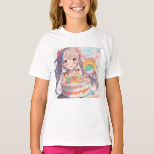 Camiseta Anime Nacimiento Chica Pastel Colores