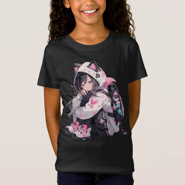 Camiseta Anime Neko Bestfriend T-Shirt (Anverso)