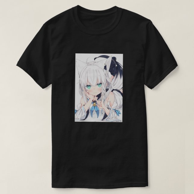 Camiseta Anime Neko Catgirl Kawaii Waifu Estética japonesa (Diseño del anverso)