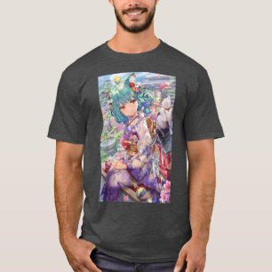 Camiseta Anime Neko Catgirl Kawaii Waifu Estética japonesa