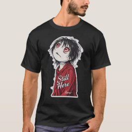 Camiseta Anime oscuro "Still Here" Estética Ilustración gót
