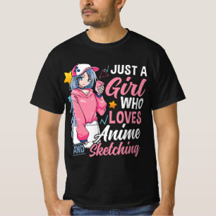 Camiseta Anime Otaku Regalo A Un Chica Que Ama A Anime Y S
