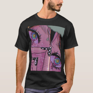 Camiseta Anime Oyes Pastel Kawaii Chica Estética Japonesa O