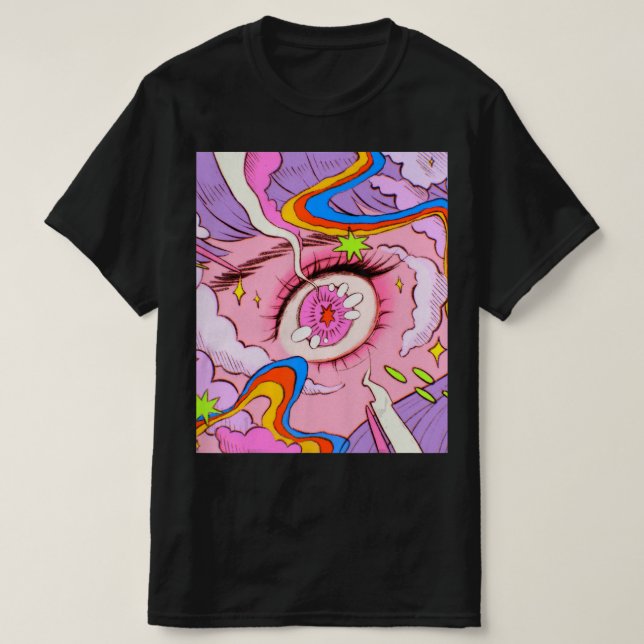 Camiseta Anime Oyes Pastel Kawaii Egirl Aestético Japonés (Diseño del anverso)