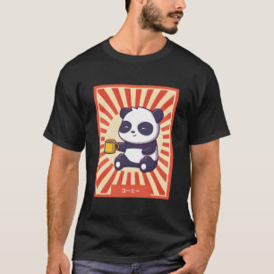 Camiseta Anime Panda Bebe Café al Estilo Japonés