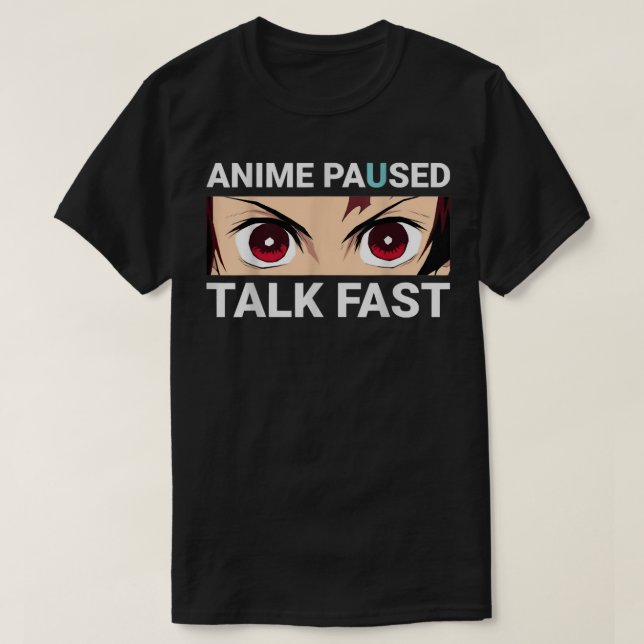 Camiseta Anime Paused Talk  (Diseño del anverso)