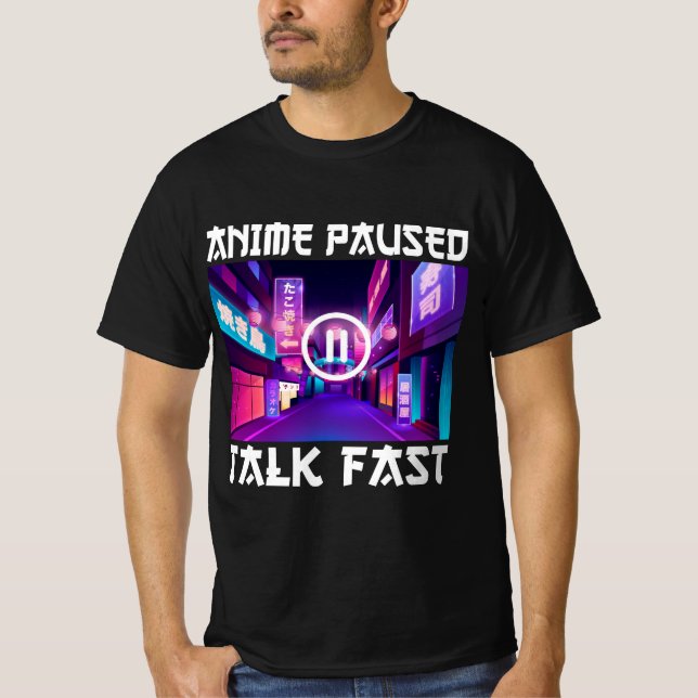Camiseta Anime Paused Talk (Anverso)