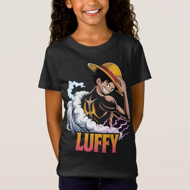 Camiseta Anime Pirate Warrior Sticker – Straw Hat Hero Powe (Anverso)