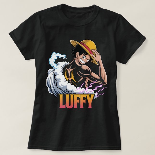 Camiseta Anime Pirate Warrior Sticker – Straw Hat Hero Powe (Diseño del anverso)