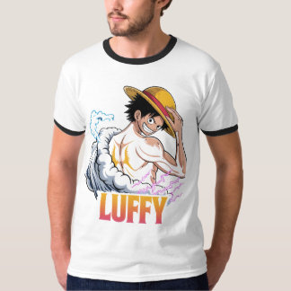 Camiseta Anime Pirate Warrior Sticker – Straw Hat Hero Powe