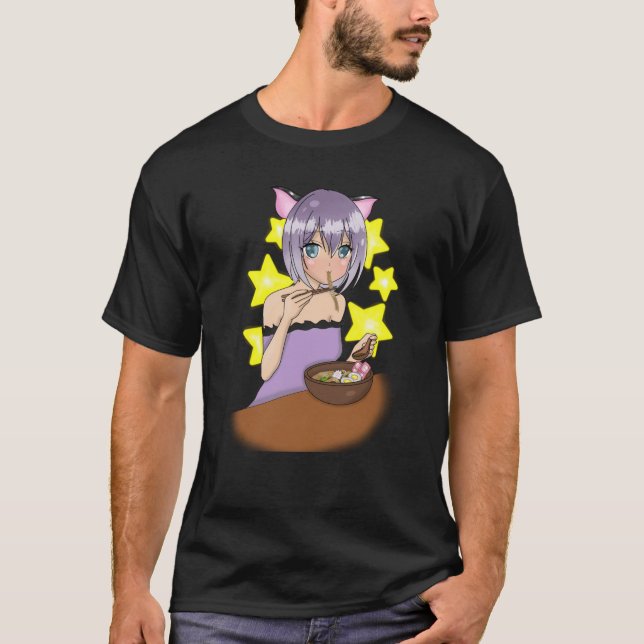 Camiseta anime ramen chica (Anverso)