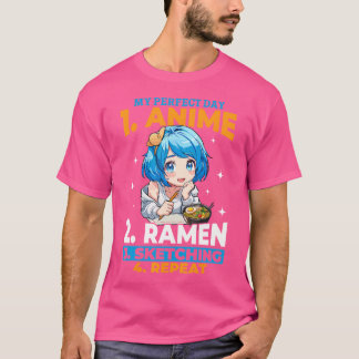 Camiseta Anime Ramen Esbozo de Otaku Japón Manga