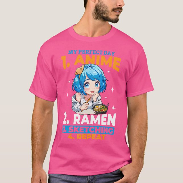 Camiseta Anime Ramen Esbozo de Otaku Japón Manga (Anverso)