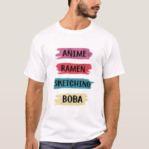 Camiseta Anime Ramen Sketching Boba