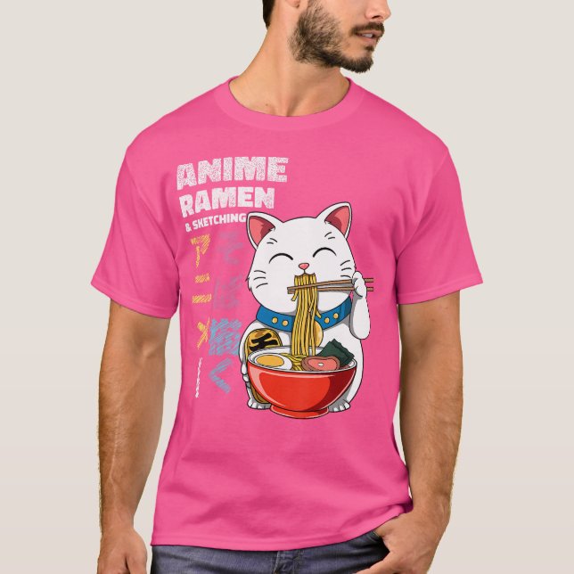 Camiseta Anime Ramen Y Sketching (Anverso)