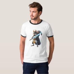 Camiseta Anime Samurái Ardilla Guerrera