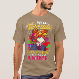 Camiseta Anime Samurai Chica de espadas que tolero todo Abo