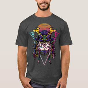 Camiseta Anime Samurai Chica Estética Vaporwave Japonés Sy