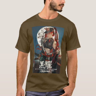 Camiseta Anime Samurai Chica Kawaii Waifu Estética Japonesa