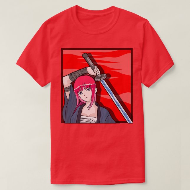 Camiseta Anime Samurai Chica Weeb & Anime (2) (Diseño del anverso)