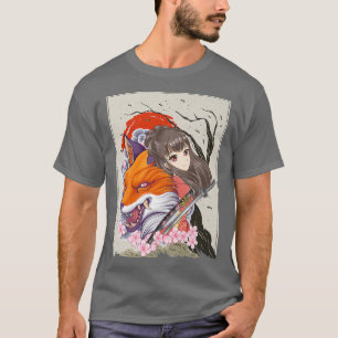 Camiseta Anime Samurai Fo Otaku Chica japonés 