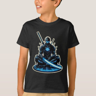 Camiseta Anime Samurai Gamer Guerrero del CiberPunk Sci-fi