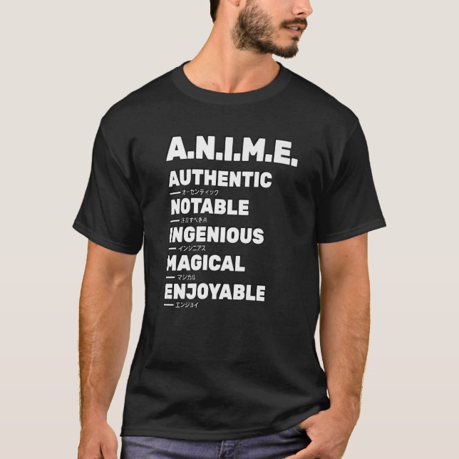 Camiseta Anime Significa Auténtico Notable Ingenioso Mágico (Anverso)